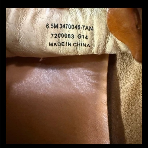 Frye Women’s Leather Low Top Sneakers 6.5M Tan Brown Logo Distressed Casual Shoe - Picture 11 of 11